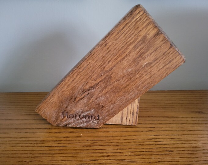 Vintage Harvard Cutlery 6 Slot Wood Knife Block / Counter Top Etsy