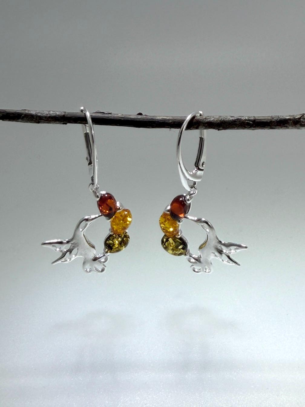WOSTU Orecchini colibrì in argento sterling 100% 925 con orecchini a bottone in vetro e zircone per le donne Gioielleria raffinata Regalo quotidiano primaverile  36