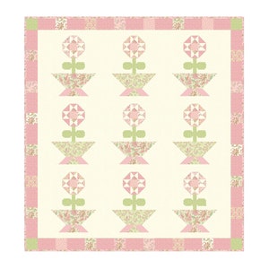Flower Baskets digital Quilt Pattern