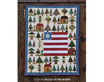 American Country Block of the Month Digital quilt pattern