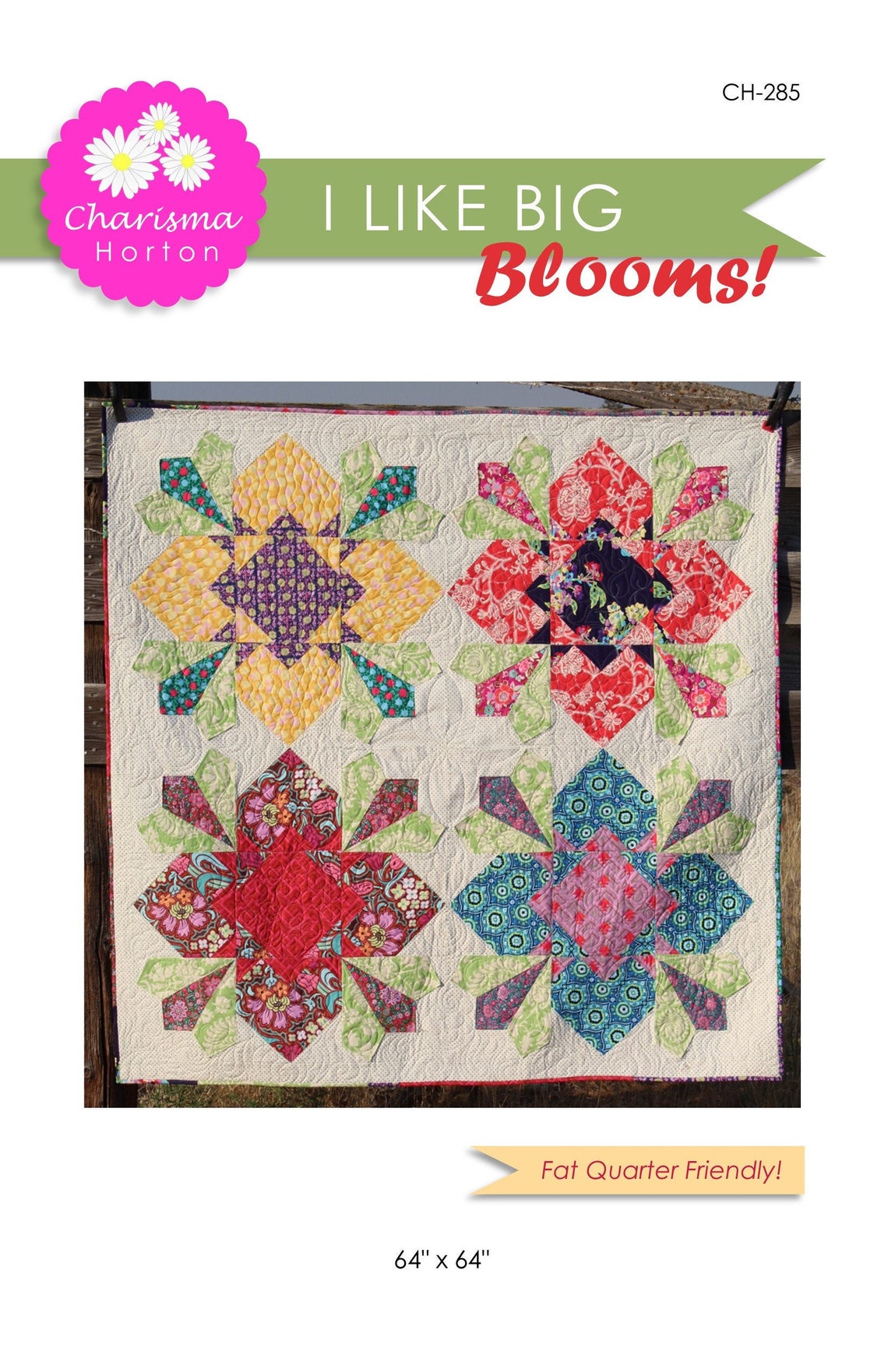 I Like Big Blooms Quilt Pattern Etsy