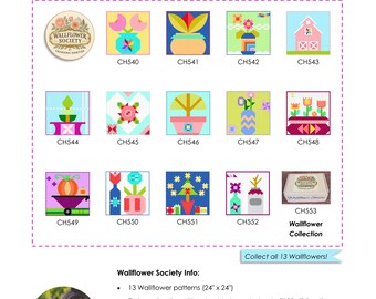 Complete Set of 13 Wallflower Patterns