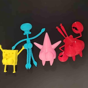 4 Styles of 3D Printed Cute Magnetic for Fridge Decor, Funny Kitchen Magnetic Sets of 4, Mini Carton Ocean Life Fridge Magnetic Gift for Mom