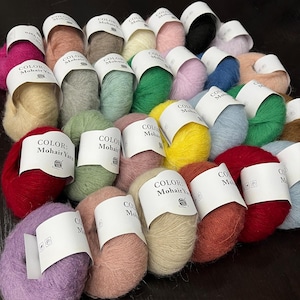 Mohair yarn, Kid Silk Mohair Yarn, baby mohair goat yarn, Silk Mohair Wool Blend Yarn, Silk Mohair Yarn, Wool Blend Yarn, Gentle Yarn