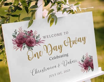 Floral Wedding Welcome Sign