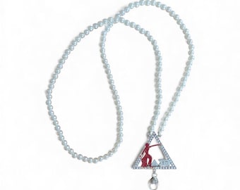 Delta Sigma Theta Pearl Lanyard – Lady Fortitude ID Badge Holder