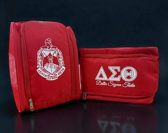 Delta Sigma Theta Shoe Bag Set: DST Sorority Travel Tote (2 pack)