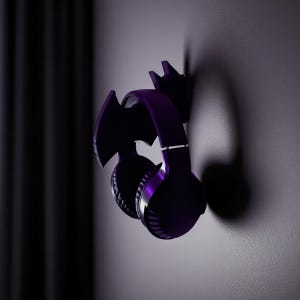 Bat Headphone Holder: Superhero Wall Decor