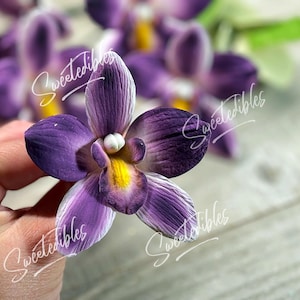 Gumpaste Dendrobium Sugar Orchid Singapore Orchid 1 flower REGAL PURPLE