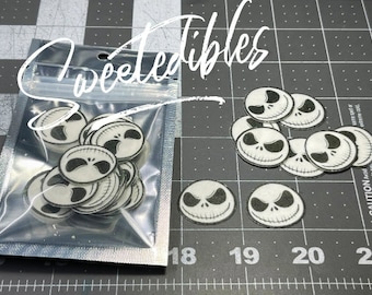 Jack Skellington Face Double Density Wafer Paper 12 in a set