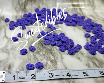 Purple Royal Icing flower 24 count