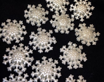 Gumpaste Edible Snowflakes Small Size Gum Paste
