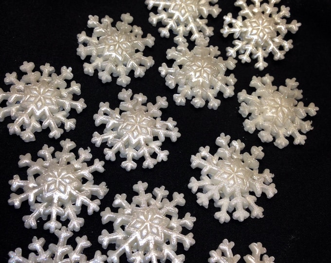 Gumpaste Edible Snowflakes Small Size Gum Paste