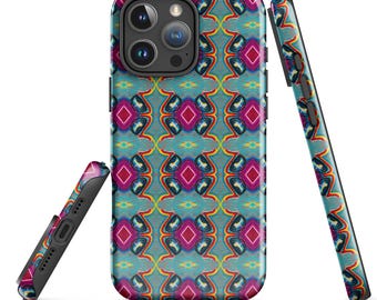 Abstract Art Phone Case for iPhone 11 12 13 14 15 16 Pro Max | Colorful Vibrant Artistic Design | Modern Protective iPhone Cover