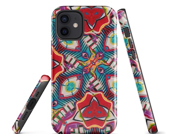 Abstract Art Phone Case for iPhone 11 12 13 14 15 16 Pro Max | Colorful Vibrant Artistic Design | Modern Protective iPhone Cover