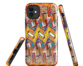 Abstract Art Phone Case for iPhone 11 12 13 14 15 16 | Colorful Vibrant Artistic Design | Modern Protective iPhone Cover | Stylish Case