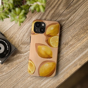 Citrus Lemon Tough Phone Case - Aesthetic Phone Cover, Durable Shell, Cute Gift, Summer Vibes, Unique Design