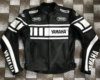 Yamaha Racing Jacket MotoGP Motorcycle Leather Biker Jacket