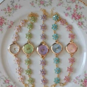 Dreamy Flower Charm Watch, Coquette Watch