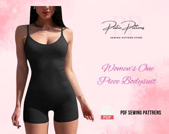 Damen 2 in 1 Stück Nahtlose Sport-Set PDF - Schnittmuster für kurze Hosen & ärmelloses Oberteil - Workout-Outfit, Gym und Yoga Wear