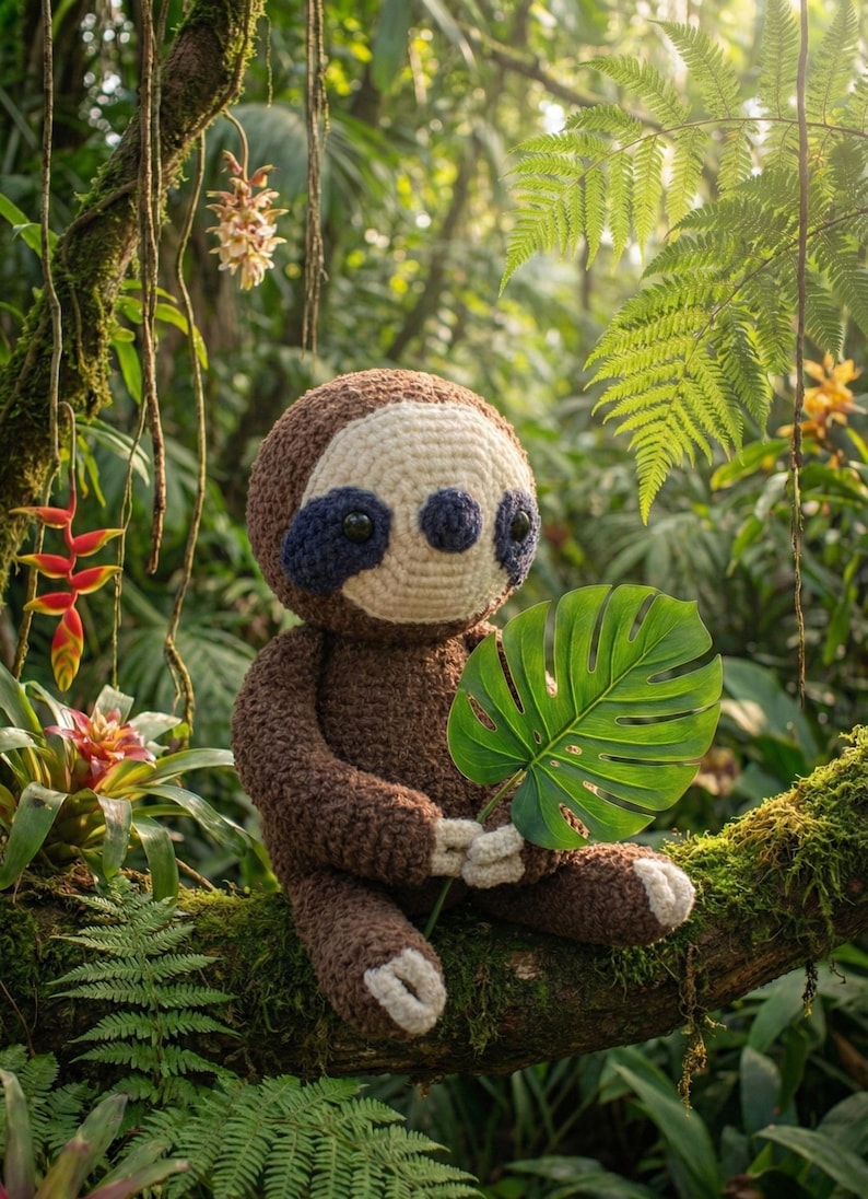 Sloth Crochet Pattern Amigurumi PDF | DIY Sloth Plush Toy Crochet ...