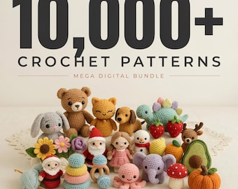 10,000+ Crochet Patterns Bundle, Amigurumi, Toys, Home Decor (Digital Download)