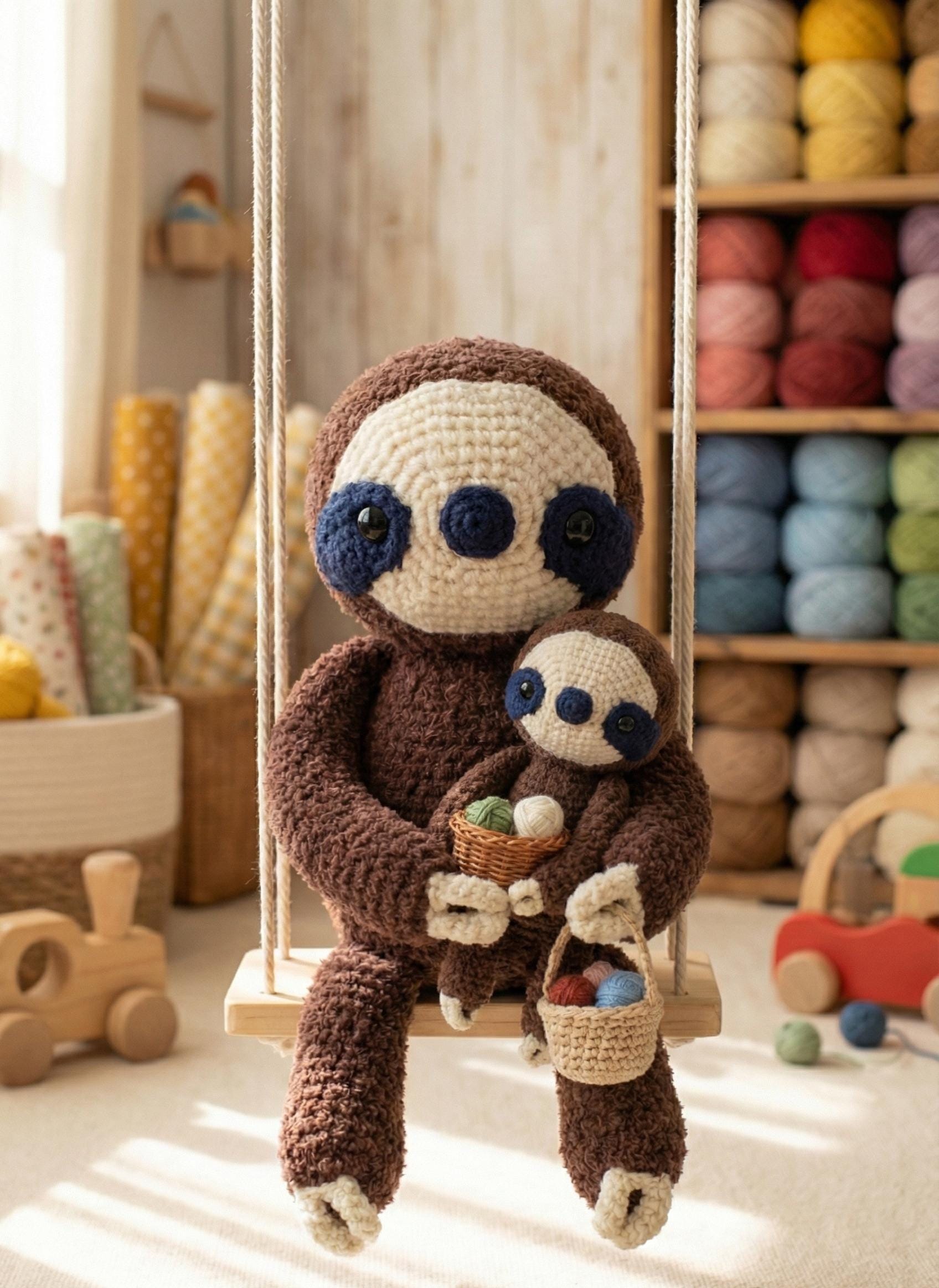 Sloth Crochet Pattern Amigurumi PDF | DIY Sloth Plush Toy Crochet ...