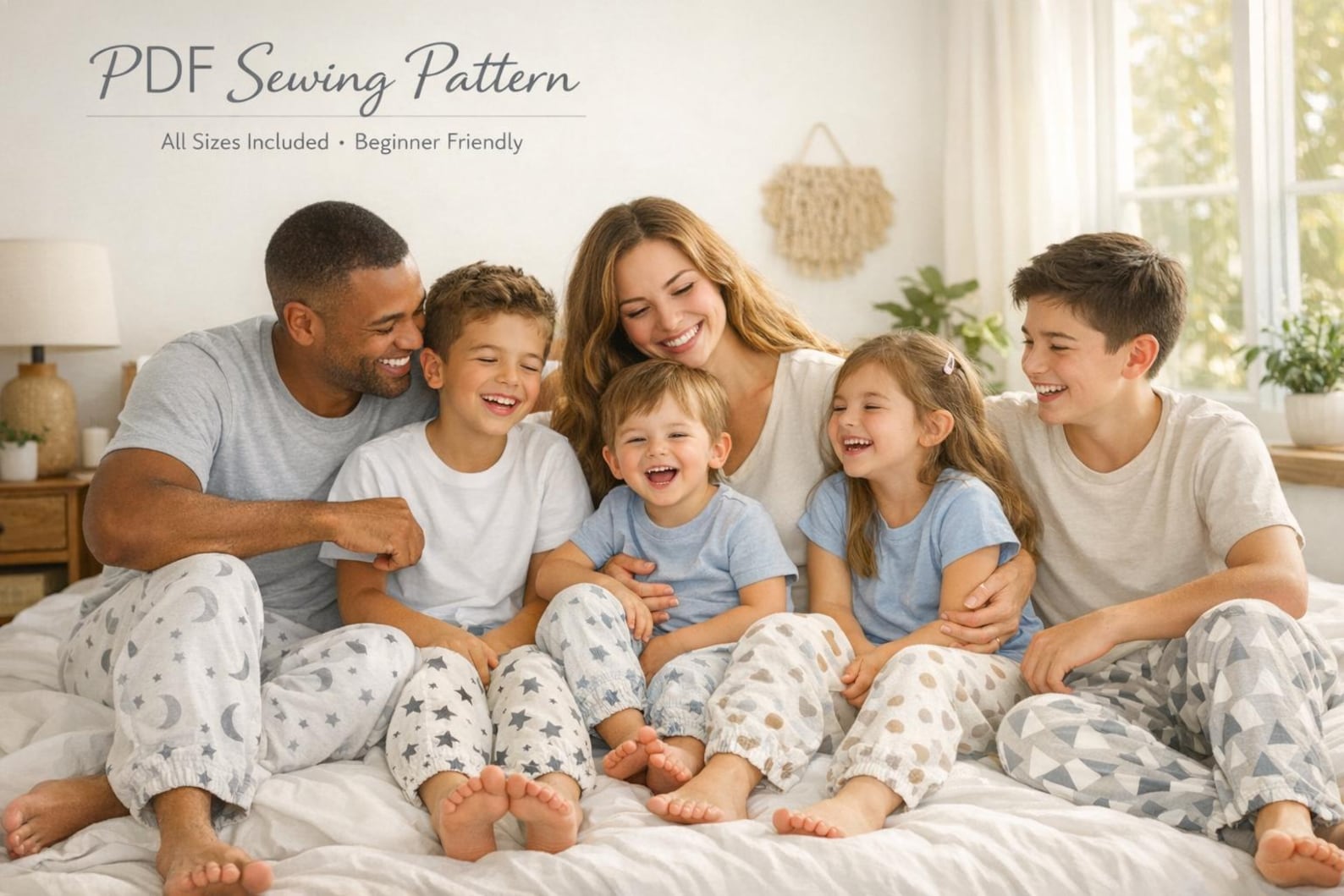 Pajama Pants Sewing Pattern PDF for Whole Family | Kids Men Women ...
