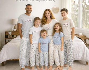 Pyjama Hose Schnittmuster PDF für die ganze Familie | Kinder Herren Damen Nachtwäsche Lounge Hose | Nachtwäsche Bundle Schnittmuster