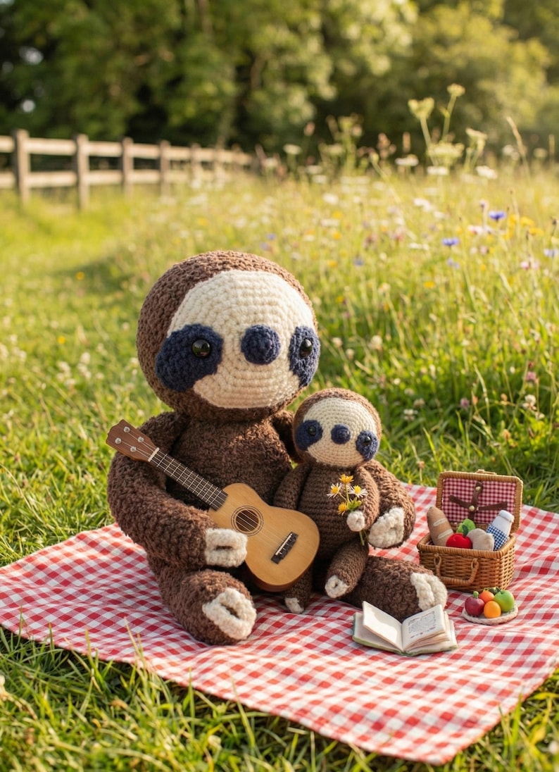 Sloth Crochet Pattern Amigurumi PDF | DIY Sloth Plush Toy Crochet ...
