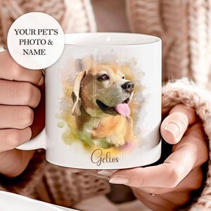 Custom Dog Mug - Gift for Any Occasion – Personalized Mug with Pet Photo, Dog or Cat Lover Gift, Pet Keepsake Coffee Cup, Pet Memorial Gift