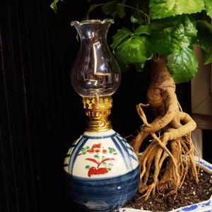 Keramiköllampe, Exquisite Öllampe für Ölstudie, Vintage Petroleumlampe, Lampe für ätherisches Öl der Aromatherapie, Einzugsgeschenk