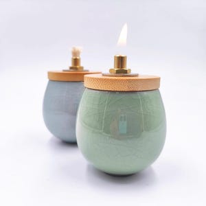 Ceramic Oil Lamp, Small Oil Lamp, Unique Oil Lamp, Portable Camping Oil Lamp, Handmade Oil Lamp, Lighting Lamp Ornaments