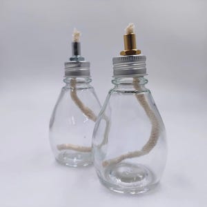 Glas Öl Lampe, 100ml Transparent Kleine Öl Lampe, Retro Petroleum Lampe, Beleuchtung Alkohol Lampe, Camping Öl Lampe, Gebets Öl Lampe