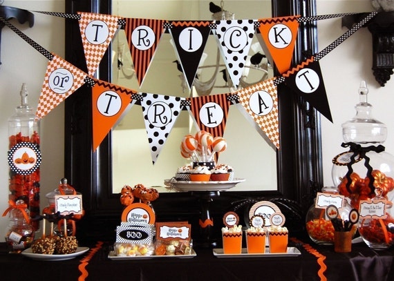 Halloween Trick or Treat Printable Party - INSTANT DOWNLOAD Il_570xn