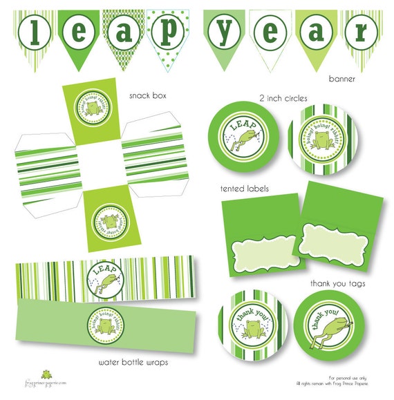 Leap Year Frog Printable Party Il_570xn