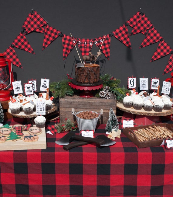 Little Lumberjack NON-customized Printable Party Set - INSTANT DOWNLOAD Il_570xn