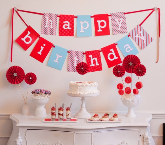 Happy Birthday Printable Banner - Instant Download Il_570xn
