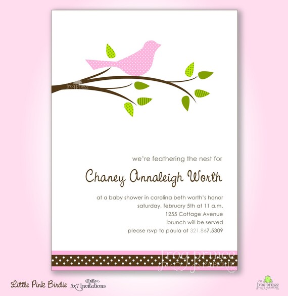 Little Bird Baby Shower Invitation - DIY Printable Il_570xn