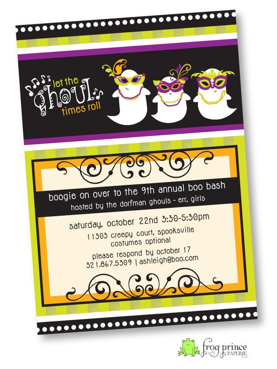 Ghostly Halloween Party Invitation - DIY Printable Il_570xn