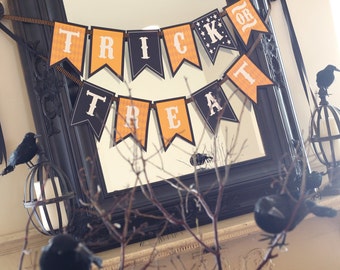 Bewitching Happy Halloween and Trick or Treat Banners - DIY Printable