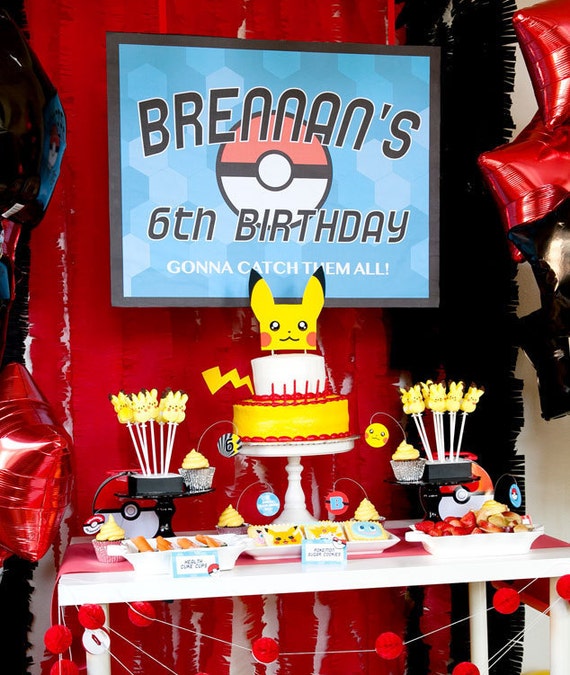Pokemon Inspired NON-customized Printable Party Set - INSTANT DOWNLOAD Il_570xn