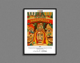 The Brothers Karamasov Buchcover Poster | Fjodor Dostojewski | The Brothers Karamasow Poster | The Brothers Karamazov Cover Druck | Buch