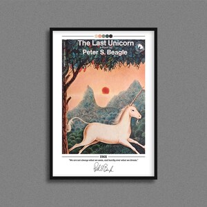 Poster della copertina del libro "L'ultimo unicorno" / Peter S. Beagle / Poster dell'ultimo unicorno / Stampa della copertina dell'ultimo unicorno / Poster del libro, regalo per gli amanti dei libri