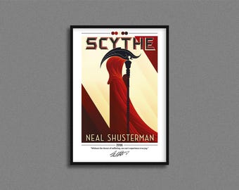 Scythe Book Cover Poster | Neal Shusterman | Scythe Poster | Neal Shusterman Scythe Cover Print | Book Posters | Book Lover Gift | Scythe