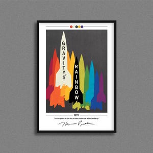 Póster de la portada del libro "El arcoíris de la gravedad" / Thomas Pynchon / Póster de "El arcoíris de la gravedad" / Impresión de la portada de "El arcoíris de la gravedad" / Libro "El arcoíris de la gravedad"