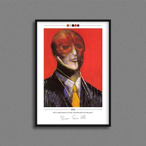 Póster de la portada del libro American Psycho / Bret Easton Ellis / Póster de American Psycho / Impresión de portada de American Psycho / Pósters de libros / Regalo para amantes de la lectura