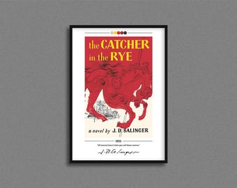 Der Fänger Im Roggen Buchcover Poster | J. D. Salinger | Der Hingucker im Roggen Poster | Der Fänger Im Roggen Cover Druck | Buch-Poster