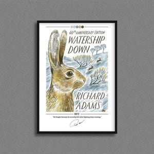 Watership Down Book Cover Poster | Richard Adams | Watership Down Poster | Watership Down Cover Print | Book Posters | Book Lover Gift