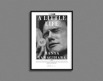 A Little Life Book Cover Poster | Hanya Yanagihara | A Little Life Poster | A Little Life Cover Print | Book Posters | Book Lover Gift
